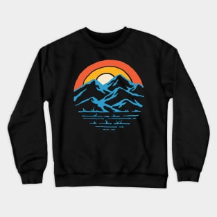 Mountain and Rainbow Crewneck Sweatshirt